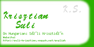 krisztian suli business card